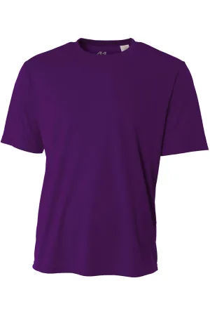 A4 Jugend Performance Feuchtigkeitstransportierendes Kurzarm-Crewneck-T-Shirt - Lila