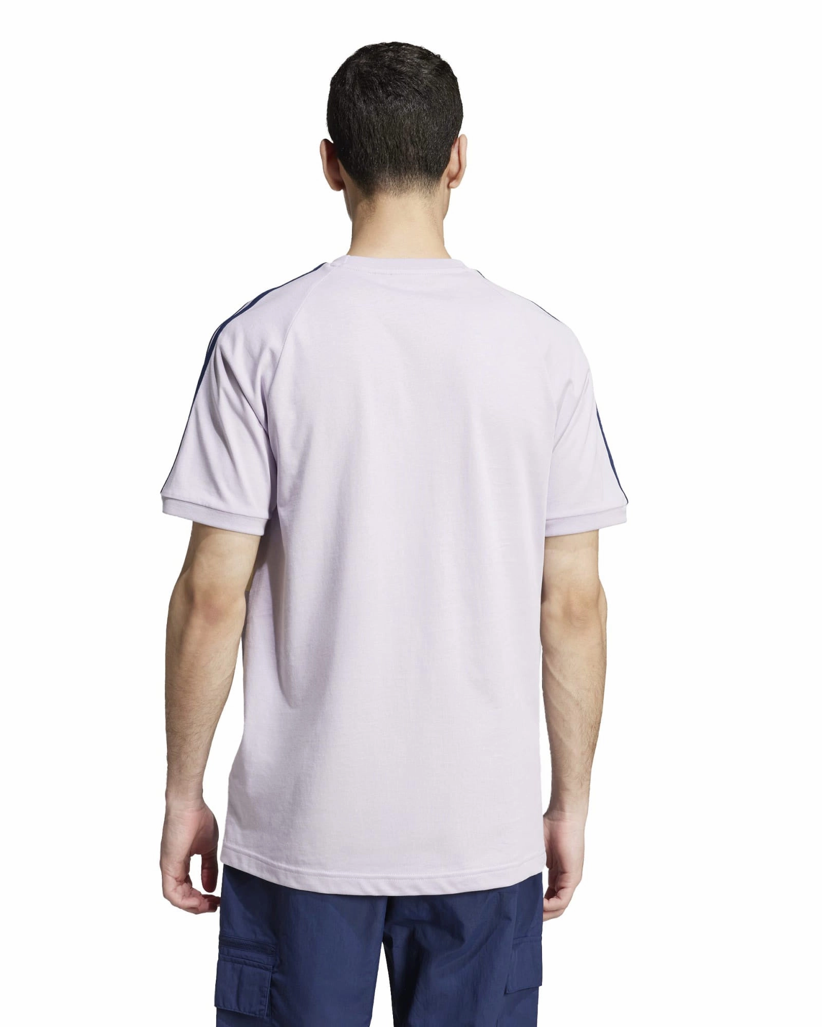 Adidas 3-Stripes Panel Tee - Silver Dawn / Powder Yellow