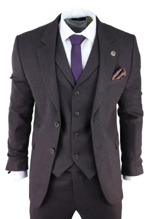 AK-05 Fischgrät-Tweed-Dreiteiliger Anzug