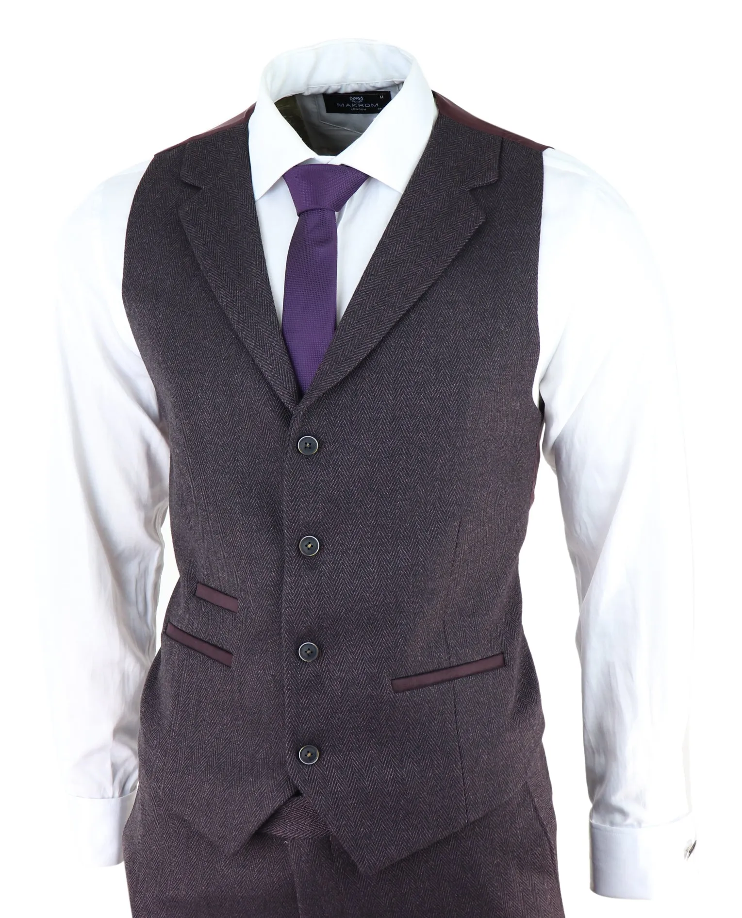 AK-05 Fischgrät-Tweed-Dreiteiliger Anzug