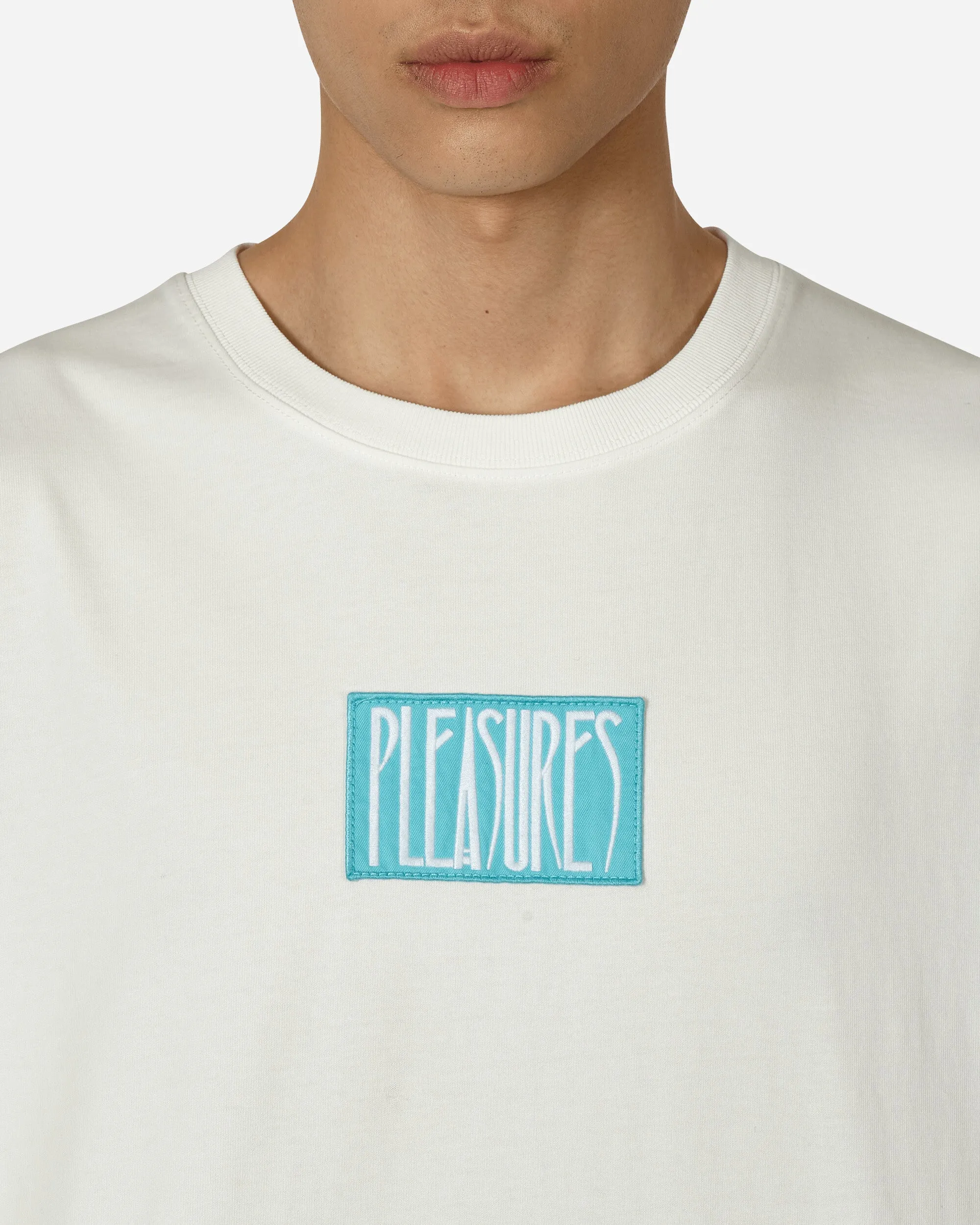 Schwergewicht T-Shirt in Off White mit Dankbarkeitsaufdruck