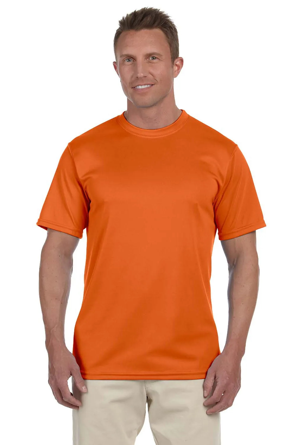 Augusta Sportswear Herren Feuchtigkeitsableitendes Kurzarm-T-Shirt mit Rundhalsausschnitt - Orange