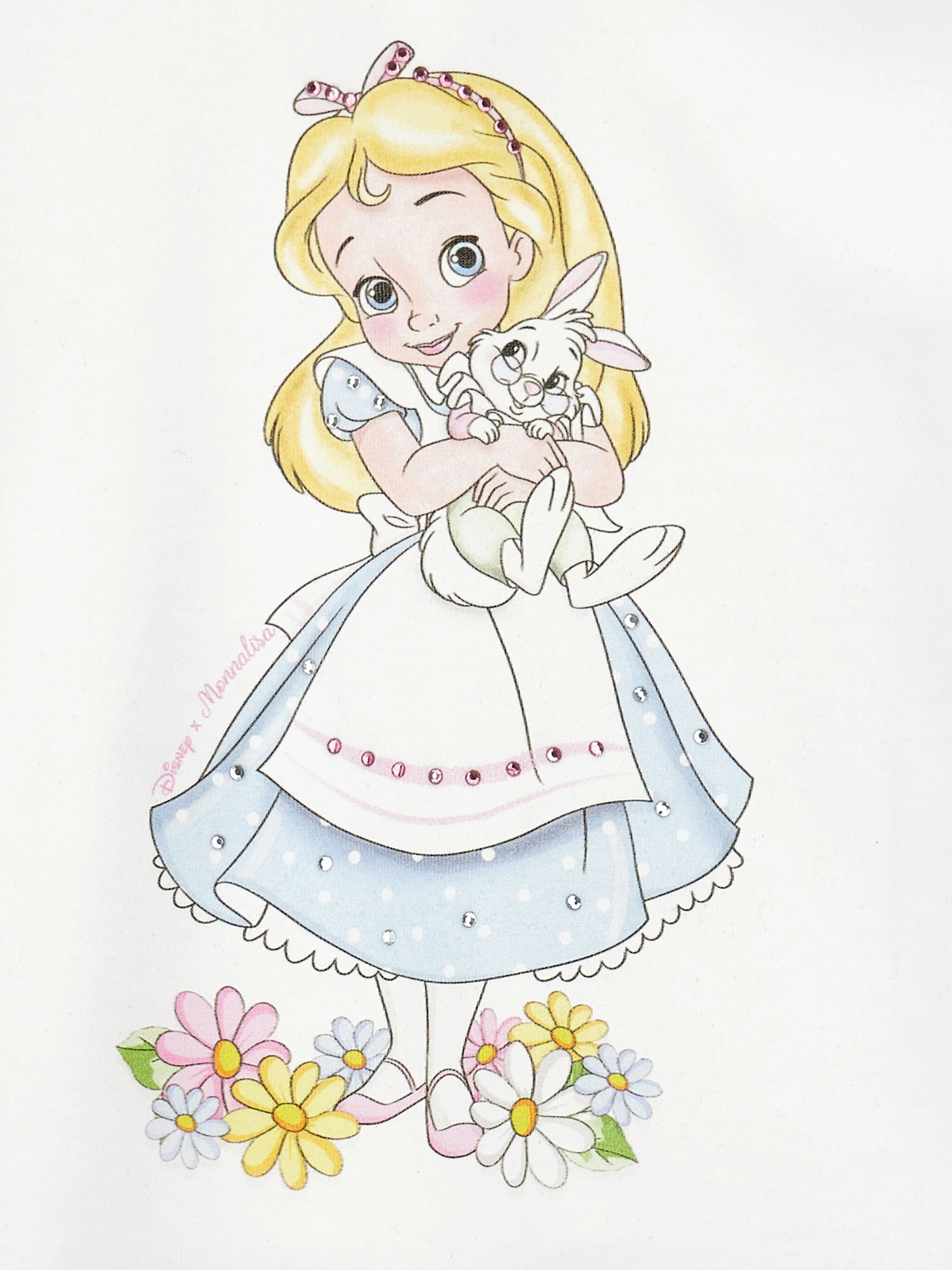Baby Girls Alice Im Wunderland T-Shirt in Weiß