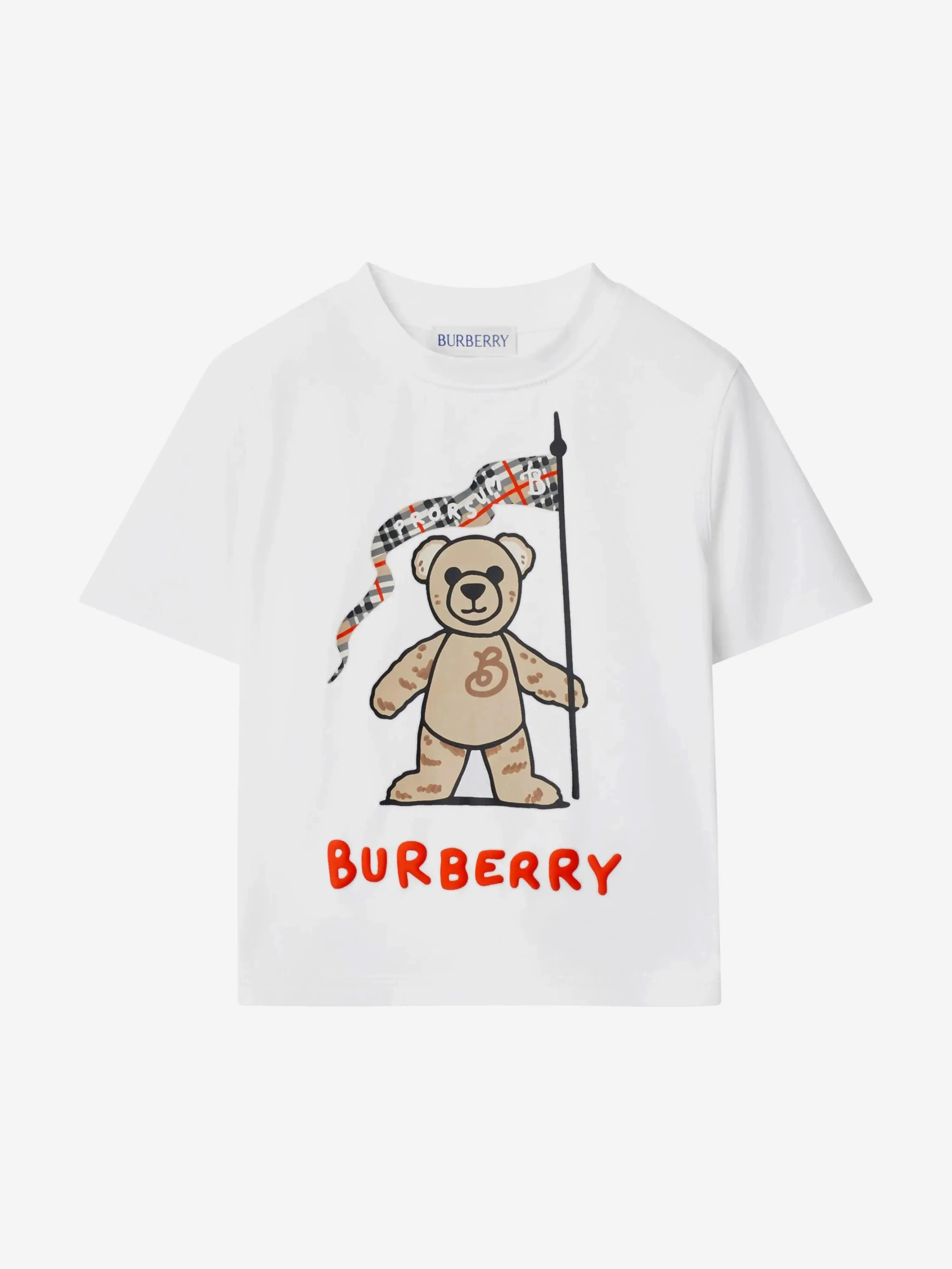Baby Girls Zedernbär Flagge T-Shirt in Weiß
