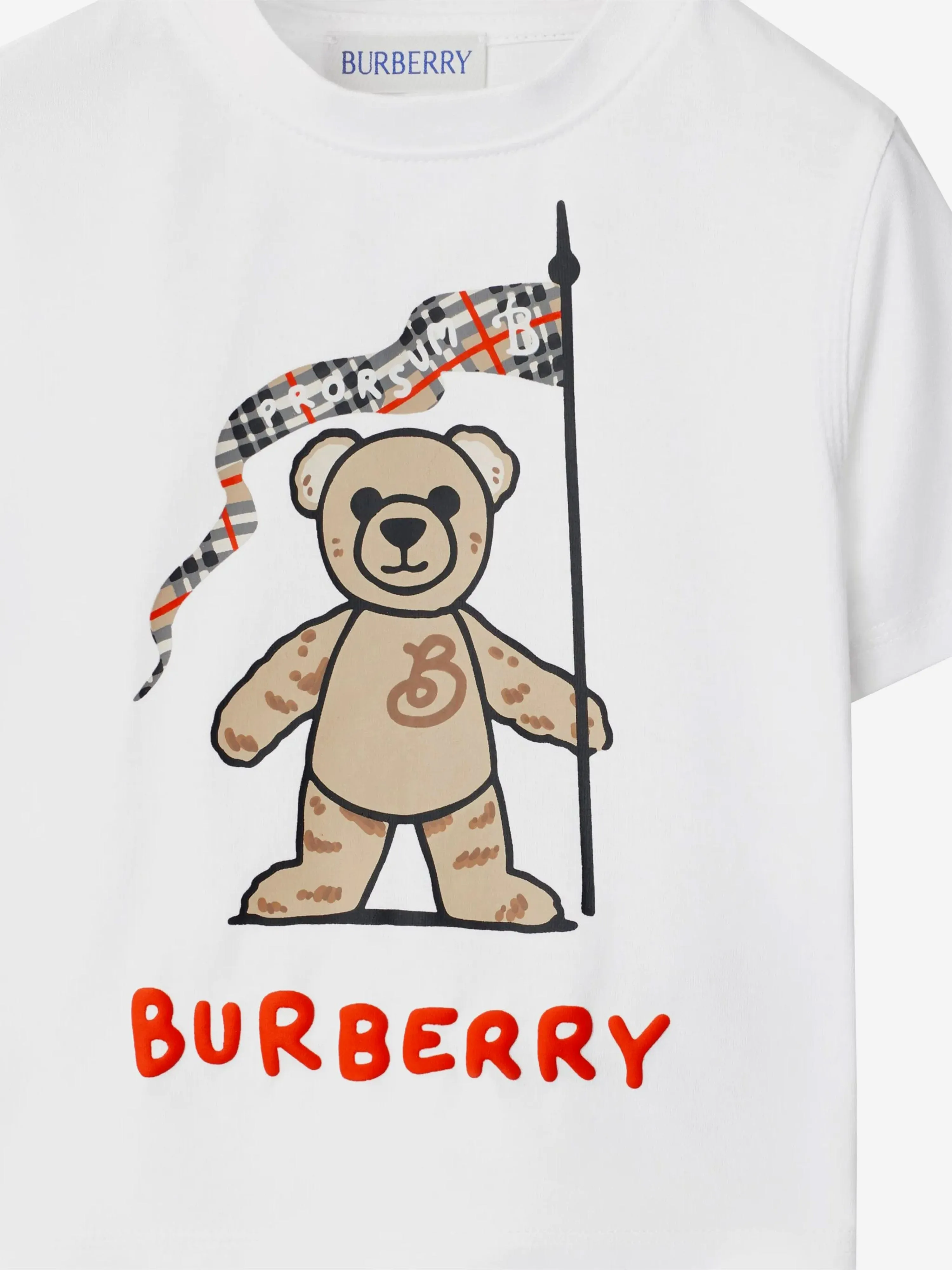 Baby Girls Zedernbär Flagge T-Shirt in Weiß