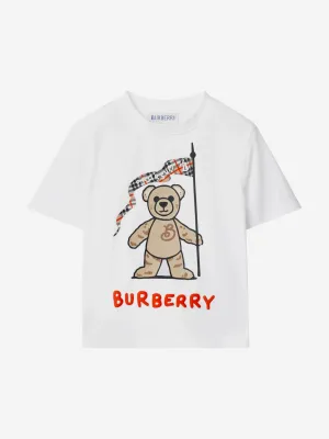Baby Girls Zedernbär Flagge T-Shirt in Weiß