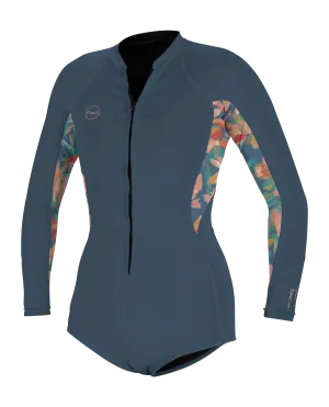 Bahia 2/1mm Front-Zip Kurz-Nassanzug in Copen Blau, Painted Tropics & Copen Blau