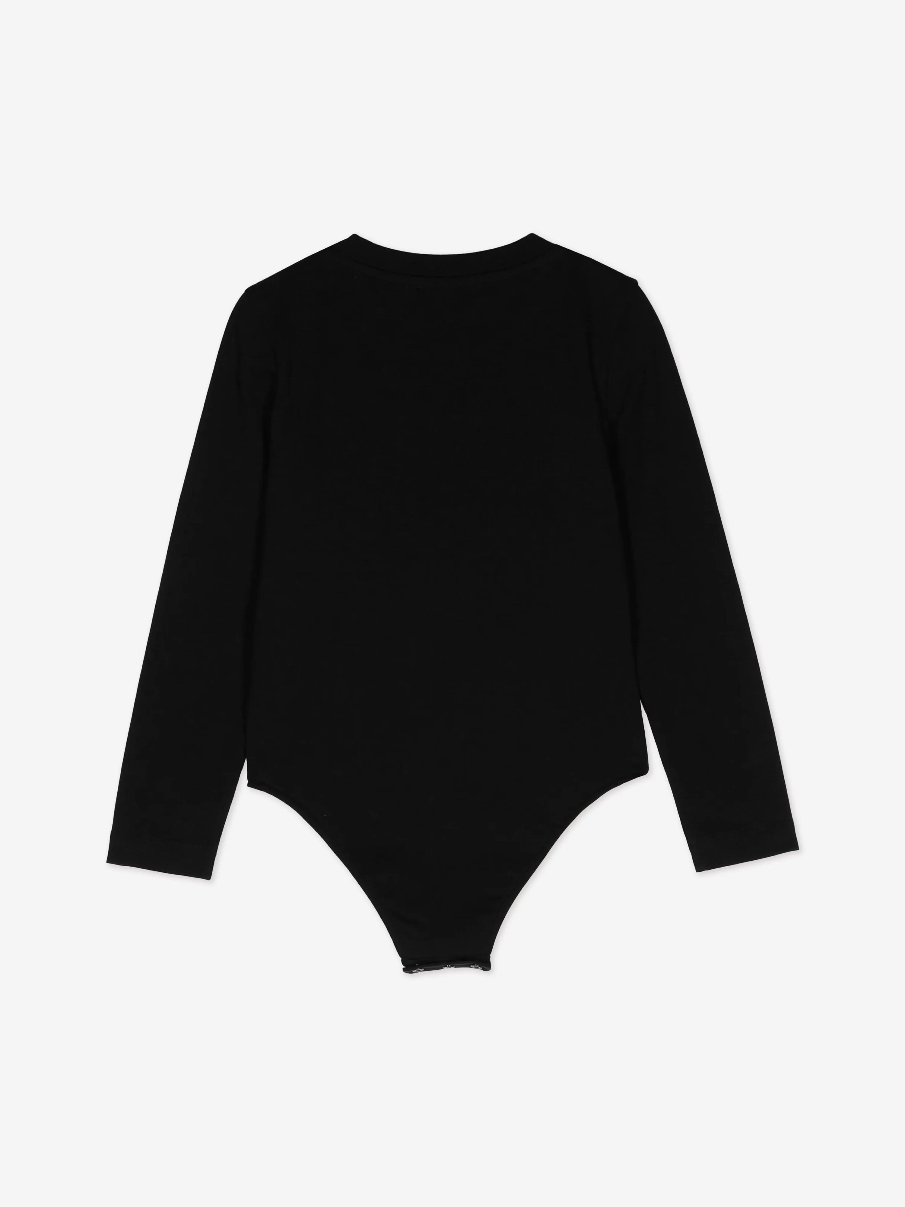 Balmain Mädchen Logo Bodysuit in Schwarz