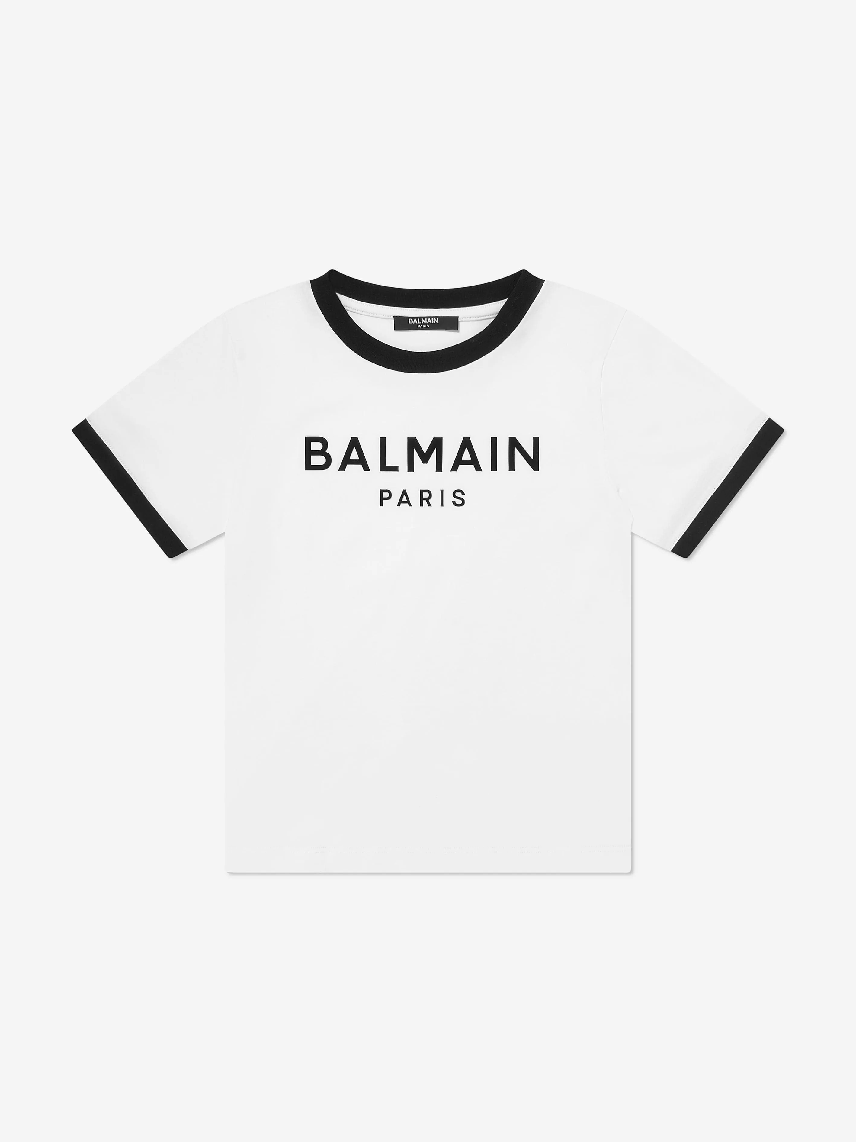 Balmain Kids Logo T-Shirt in Weiß