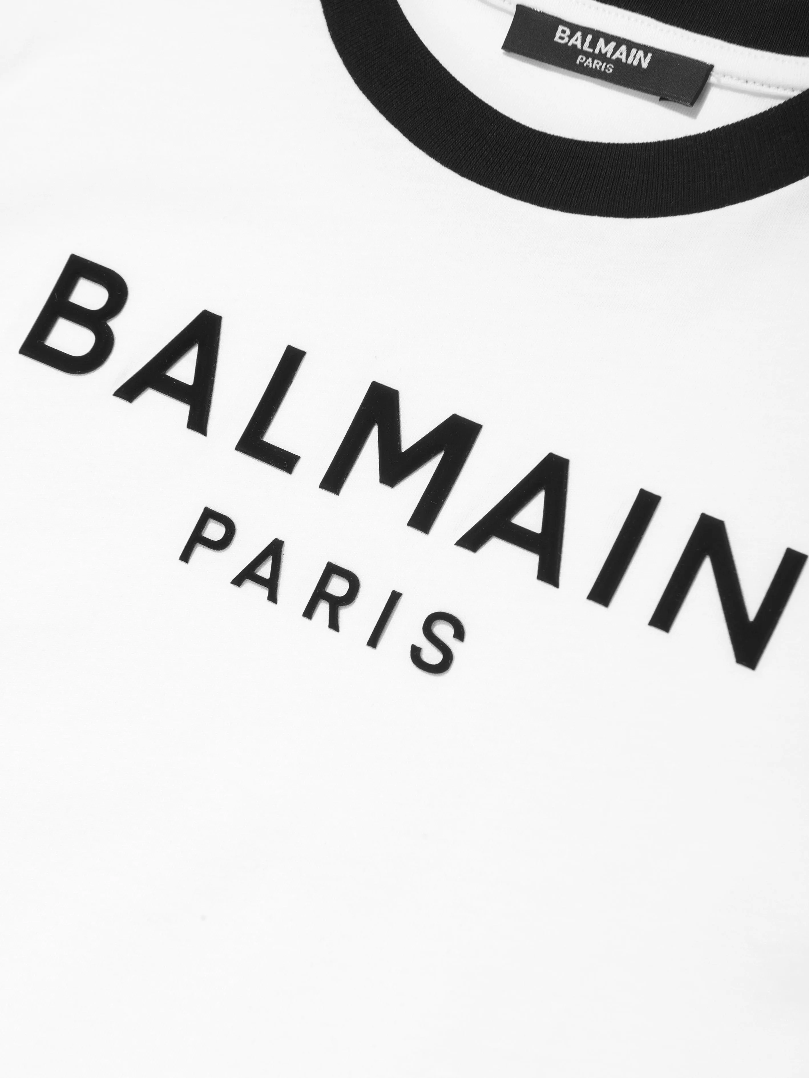 Balmain Kids Logo T-Shirt in Weiß