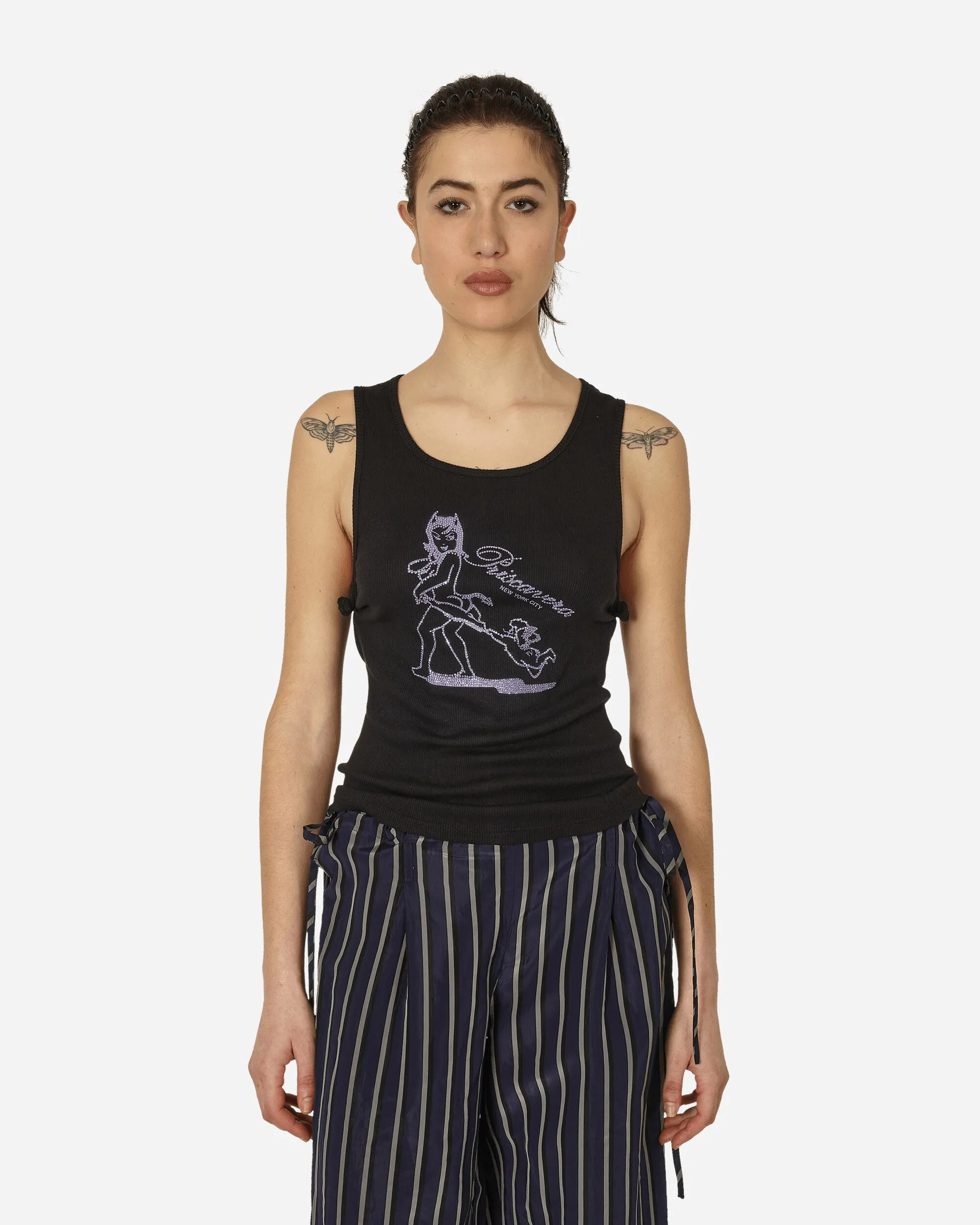 Bedazzle Devil Knot Tanktop Schwarz
