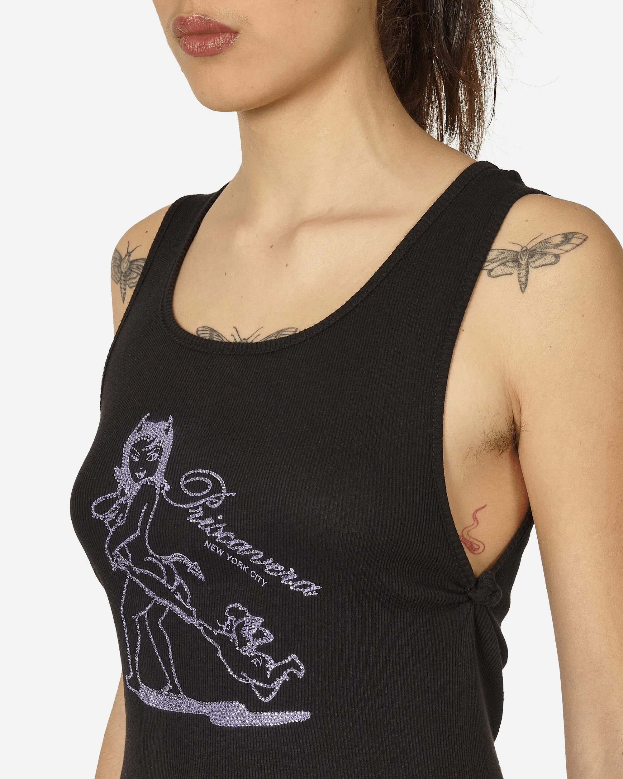 Bedazzle Devil Knot Tanktop Schwarz