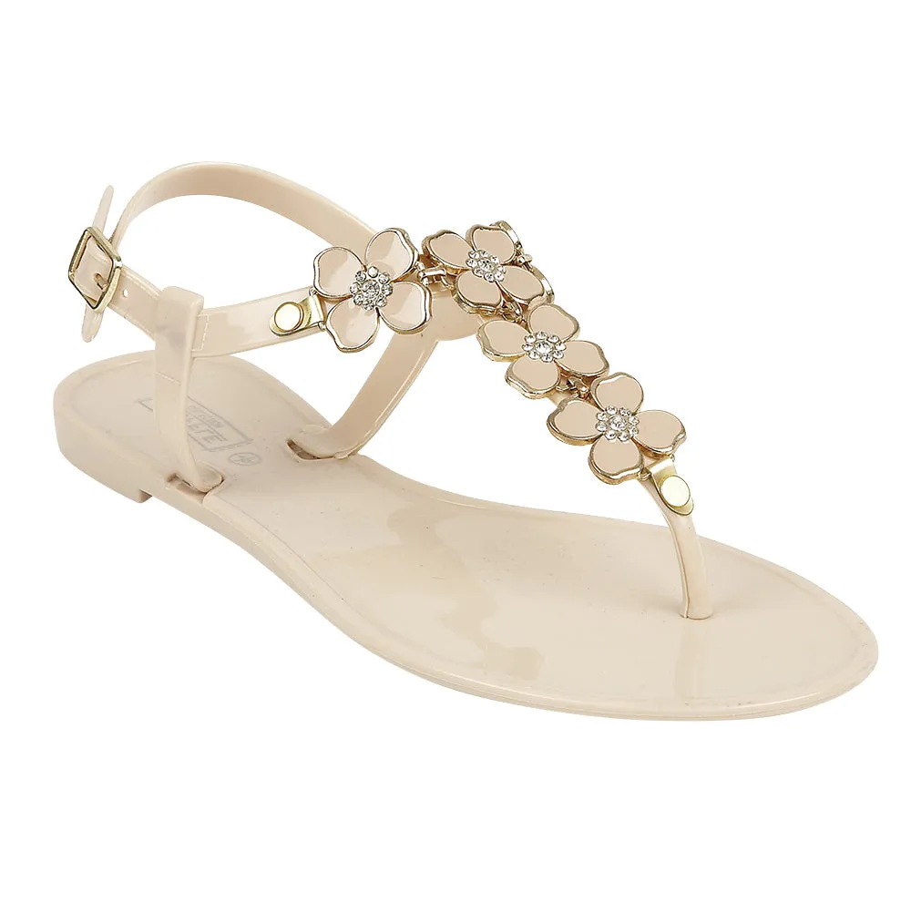 Beige Flache Schuhe