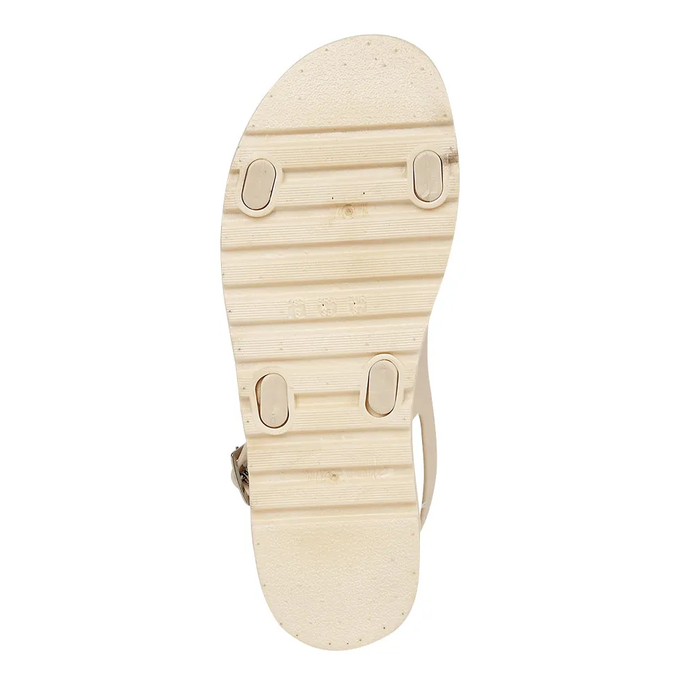 Beige Flache Schuhe