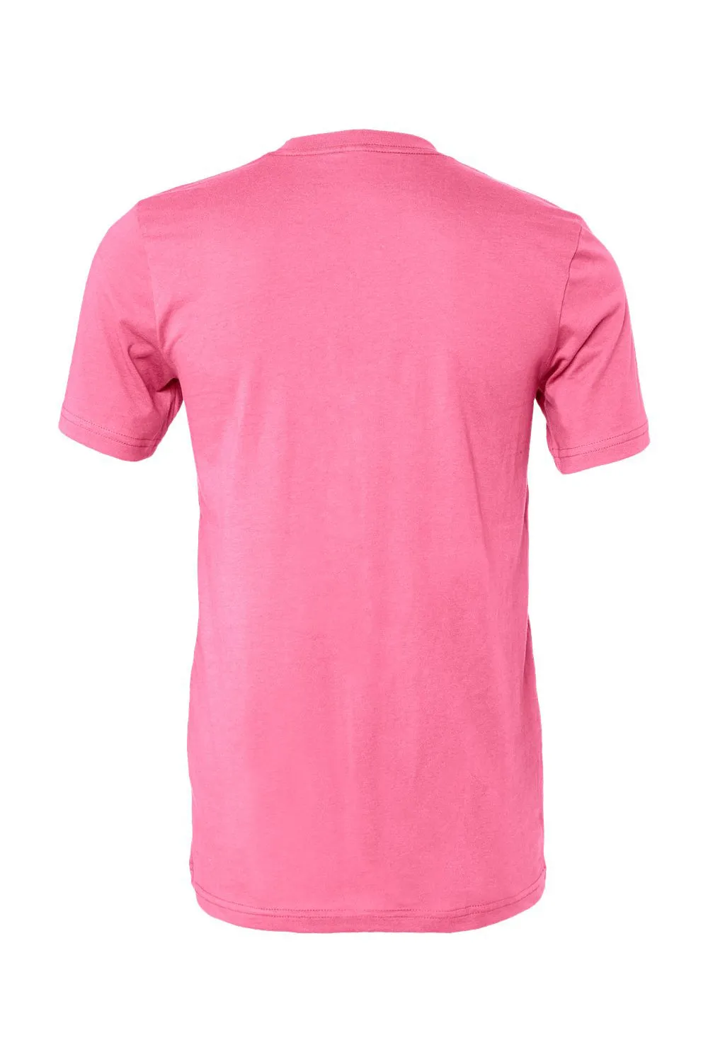 Bella   Canvas Herren Jersey T-Shirt mit kurzen Ärmeln und Rundhalsausschnitt - Wohltätigkeitsrosa