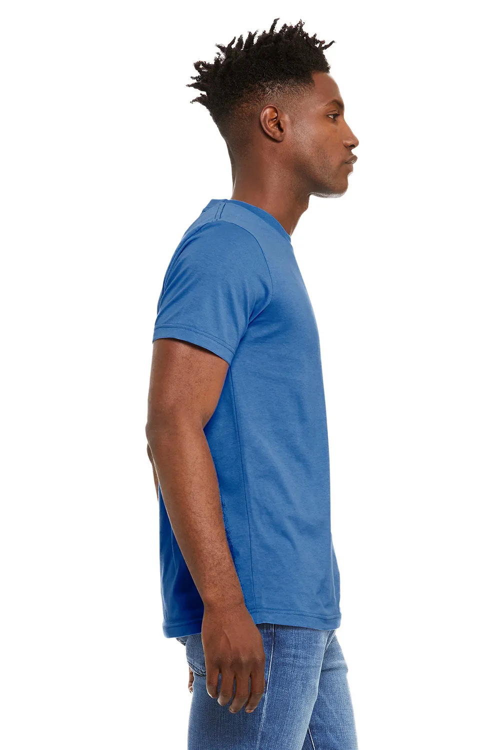 Bella   Canvas Herren Jersey T-Shirt mit kurzen Ärmeln und Rundhalsausschnitt - Columbia Blau
