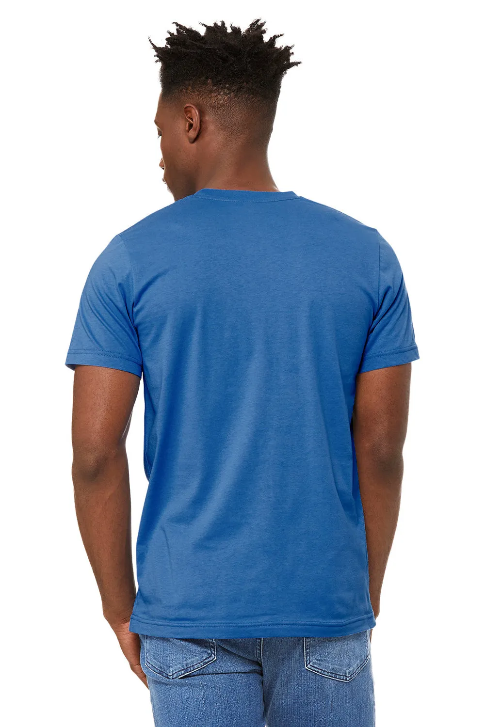 Bella   Canvas Herren Jersey T-Shirt mit kurzen Ärmeln und Rundhalsausschnitt - Columbia Blau