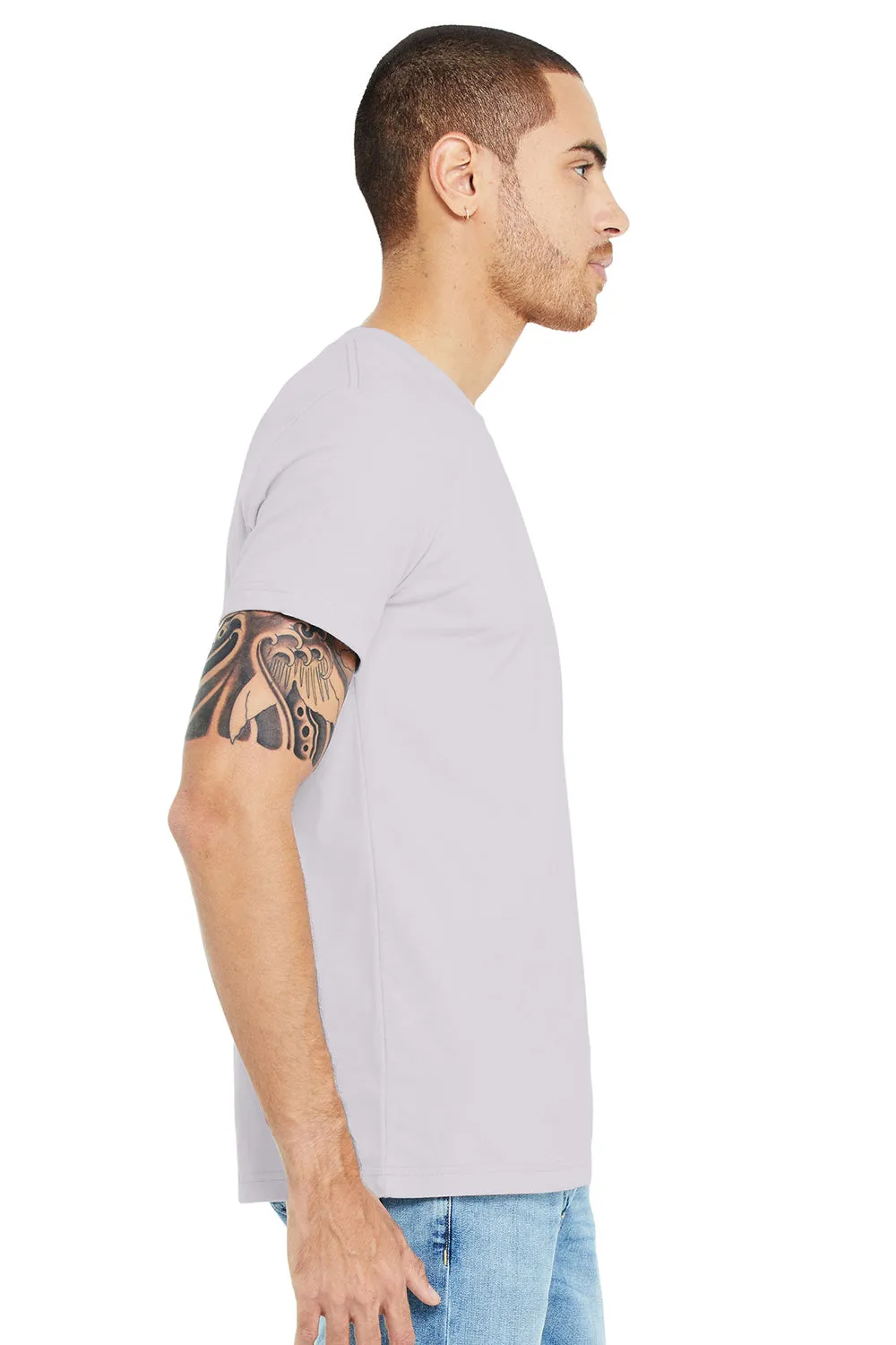 Bella   Canvas Herren Jersey T-Shirt mit kurzen Ärmeln und Rundhalsausschnitt - Lavendel Purpur Staub