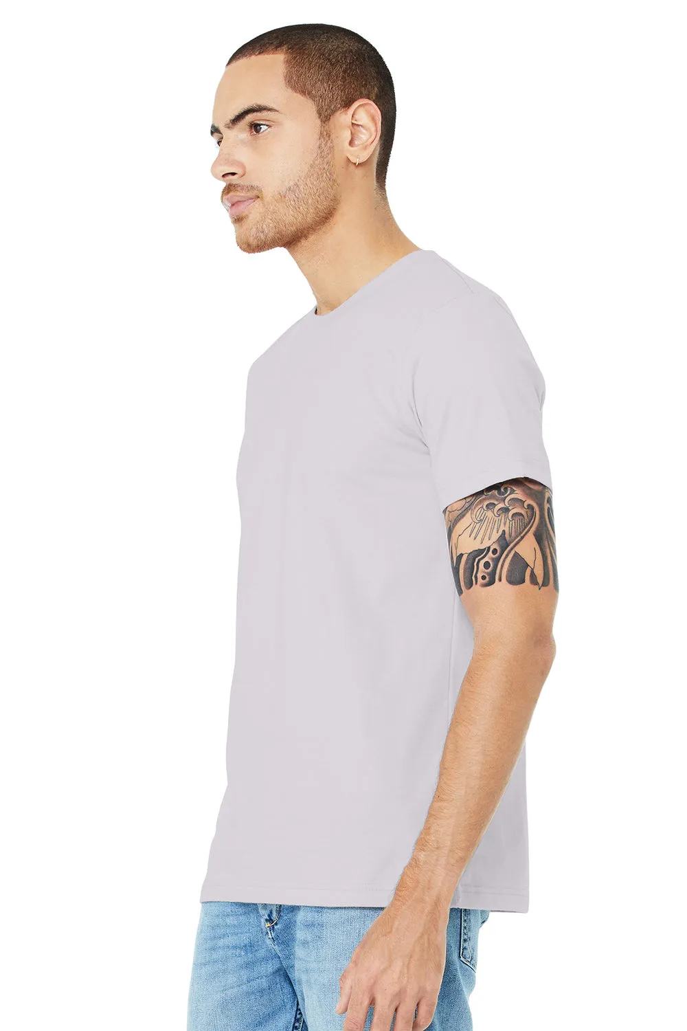 Bella   Canvas Herren Jersey T-Shirt mit kurzen Ärmeln und Rundhalsausschnitt - Lavendel Purpur Staub