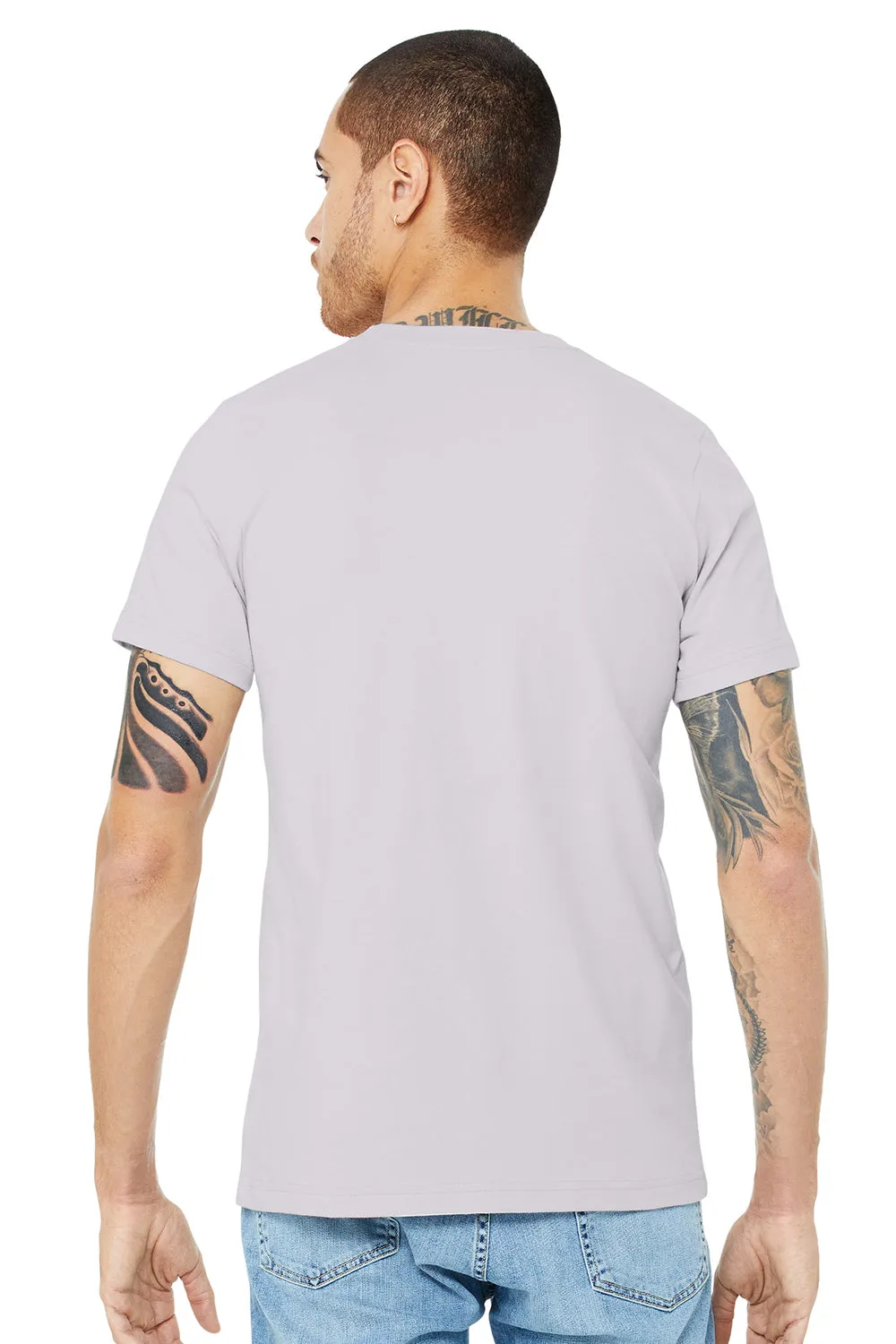 Bella   Canvas Herren Jersey T-Shirt mit kurzen Ärmeln und Rundhalsausschnitt - Lavendel Purpur Staub