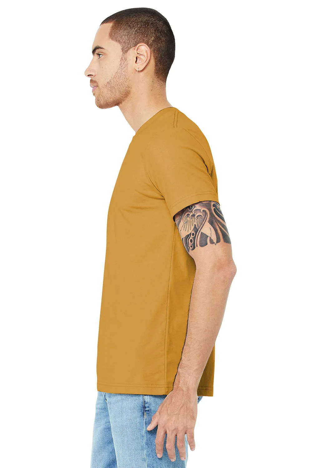 Bella   Canvas Herren Jersey T-Shirt mit kurzen Ärmeln und Rundhalsausschnitt - Senfgelb