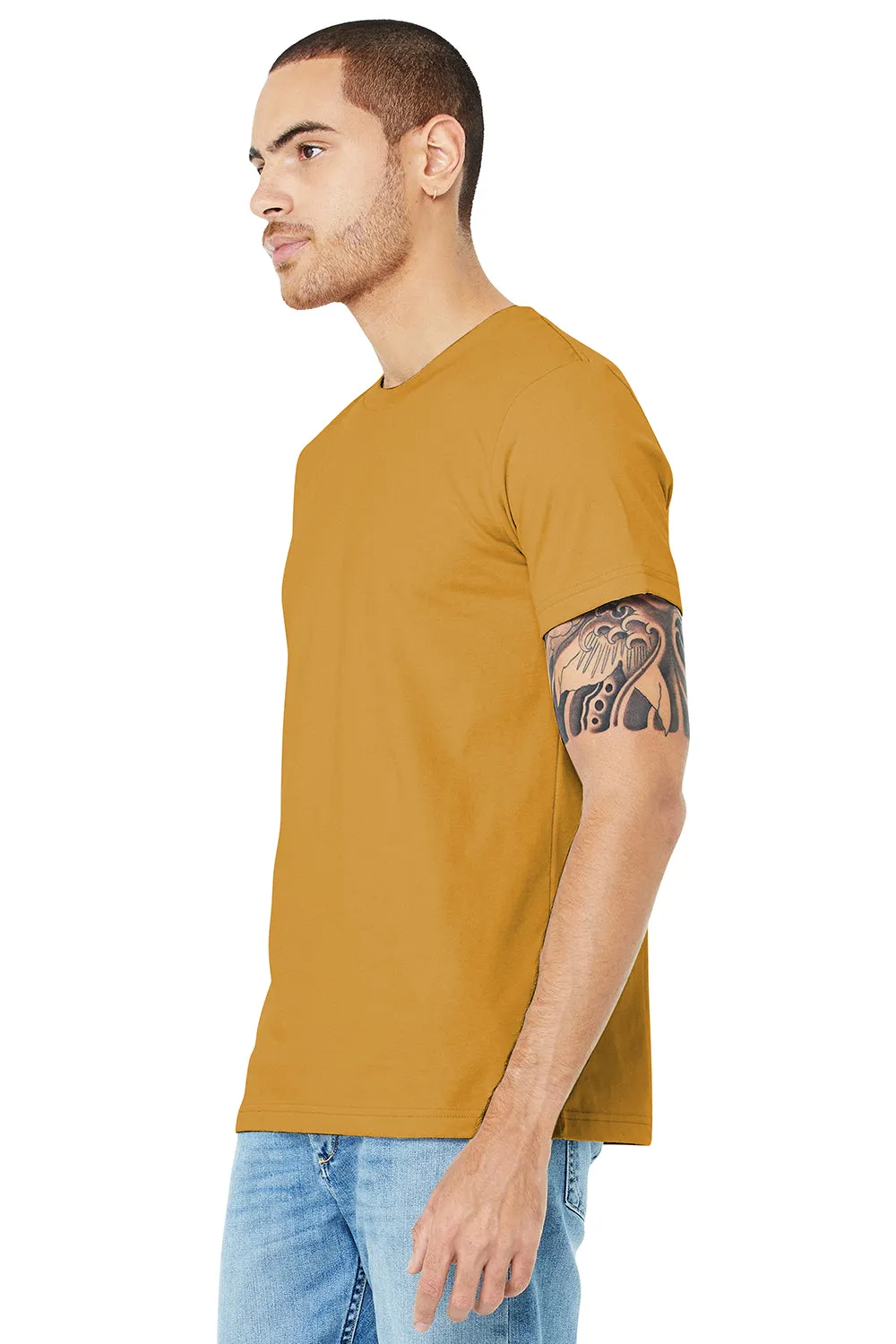 Bella   Canvas Herren Jersey T-Shirt mit kurzen Ärmeln und Rundhalsausschnitt - Senfgelb