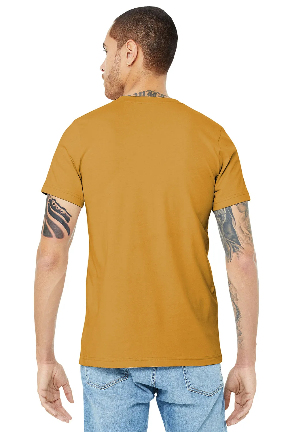 Bella   Canvas Herren Jersey T-Shirt mit kurzen Ärmeln und Rundhalsausschnitt - Senfgelb