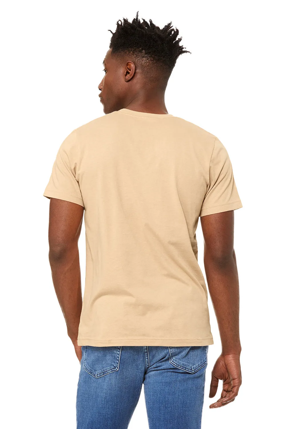 Bella   Canvas Herren Jersey Kurzarm Rundhals T-Shirt - Sanddüne