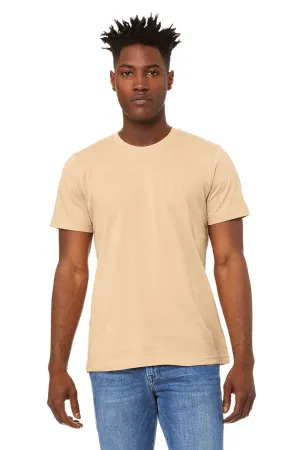 Bella   Canvas Herren Jersey Kurzarm Rundhals T-Shirt - Sanddüne
