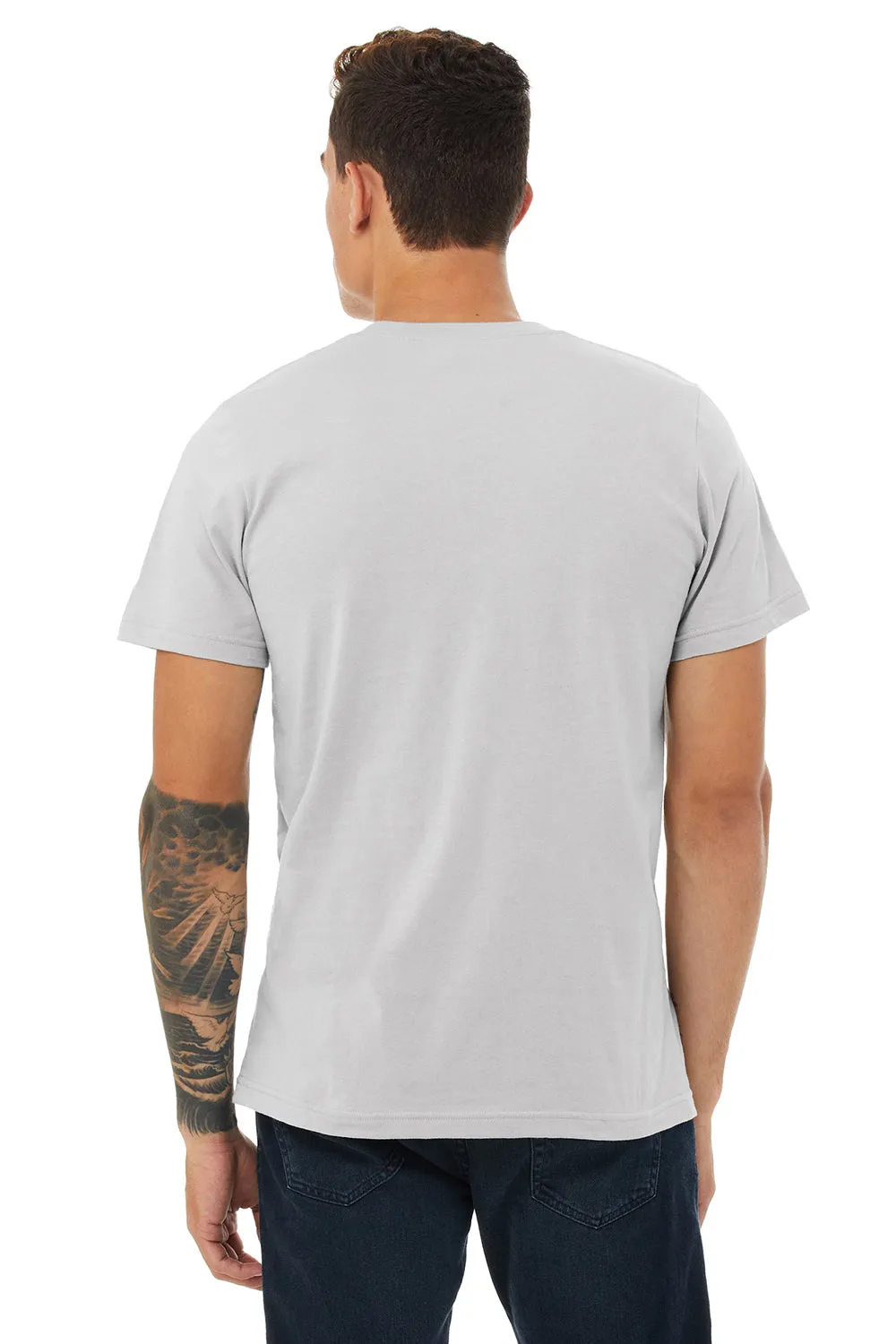 Bella   Canvas Herren Jersey Kurzarm Rundhals T-Shirt - Einheitliches Athletic Grau