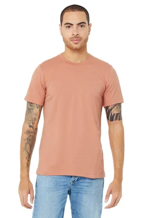 Bella   Canvas Herren-Jersey T-Shirt mit kurzen Ärmeln und Rundhalsausschnitt - Terrakotta