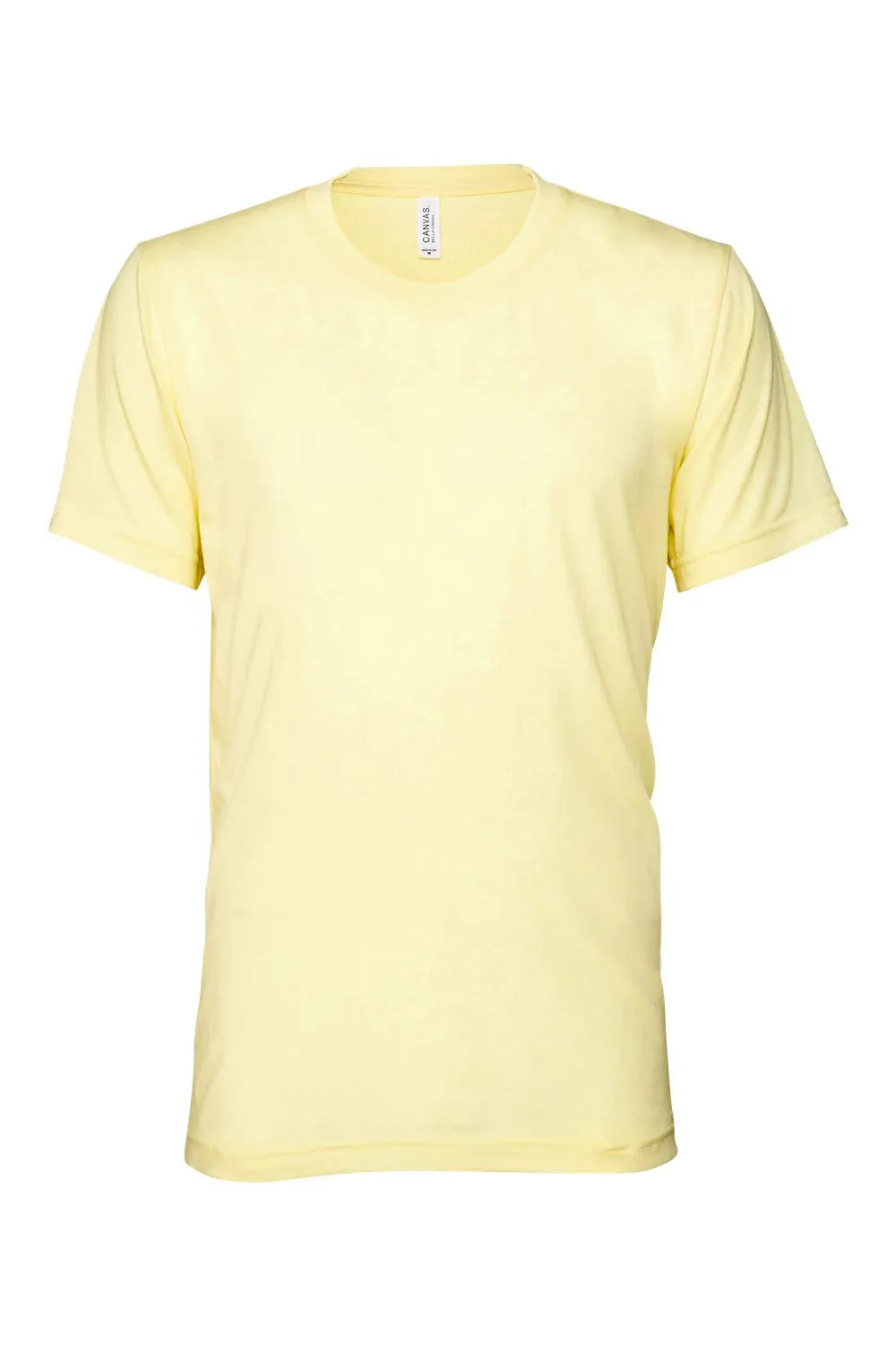 Bella   Canvas Herren T-Shirt mit Rundhalsausschnitt und kurzen Ärmeln - Blassgelb