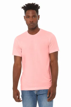 Bella   Canvas Herren T-Shirt mit Rundhalsausschnitt und kurzen Ärmeln - Pink
