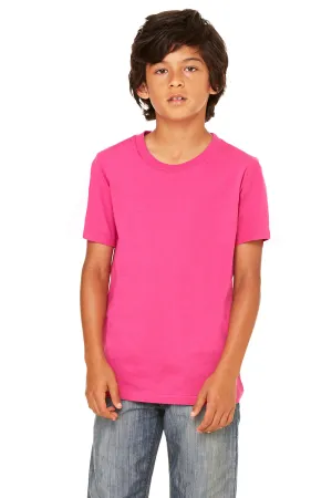 Bella   Canvas Jugend-Jersey Kurzarm Rundhals T-Shirt - Beerenrosa