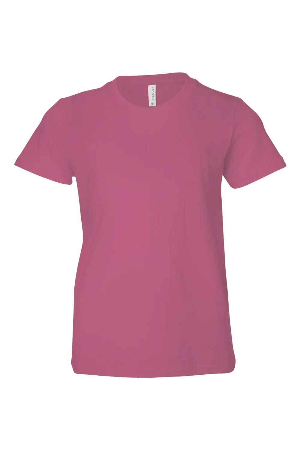 Bella   Canvas Jugend-Jersey Kurzarm Rundhals T-Shirt - Beerenrosa