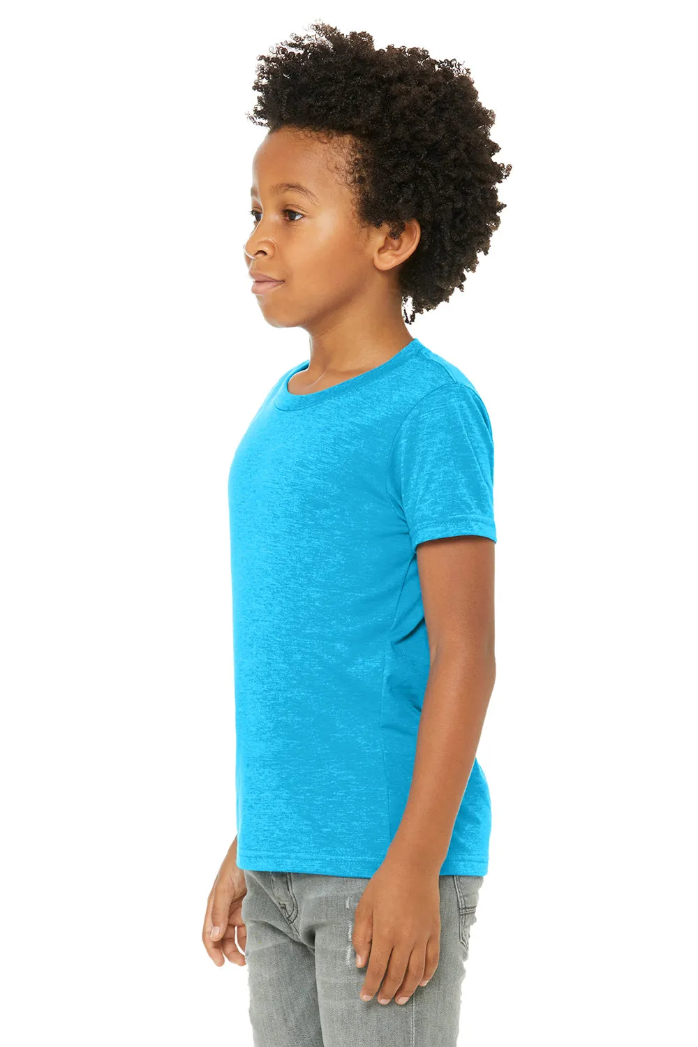 Bella   Canvas Jugend-Jersey Kurzarm Rundhals T-Shirt - Neonblau