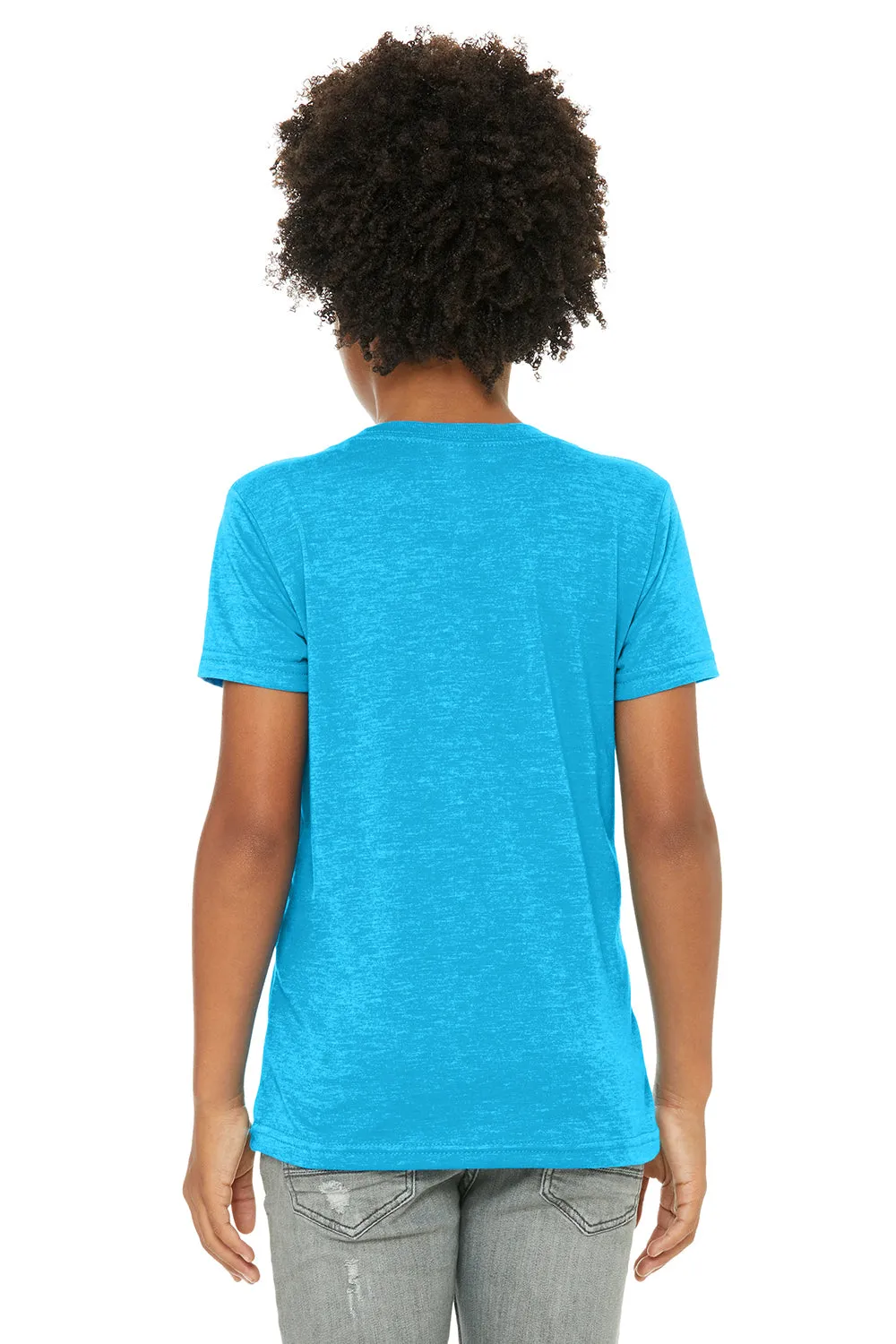 Bella   Canvas Jugend-Jersey Kurzarm Rundhals T-Shirt - Neonblau