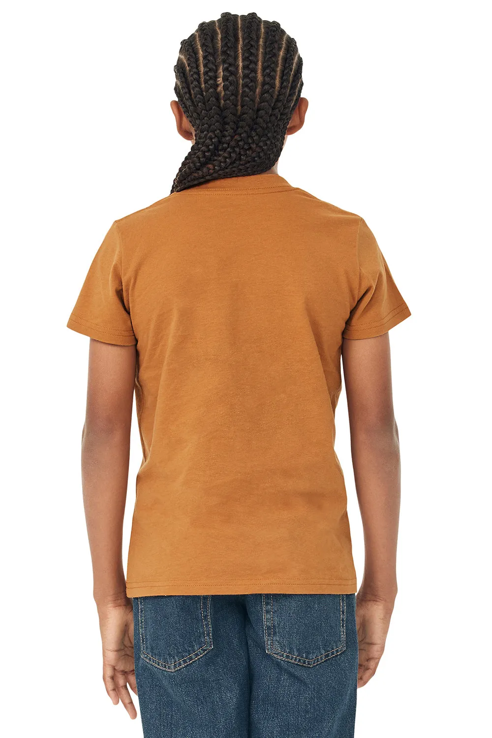 Bella   Canvas Jugend-Jersey Kurzarm Rundhals T-Shirt - Toast