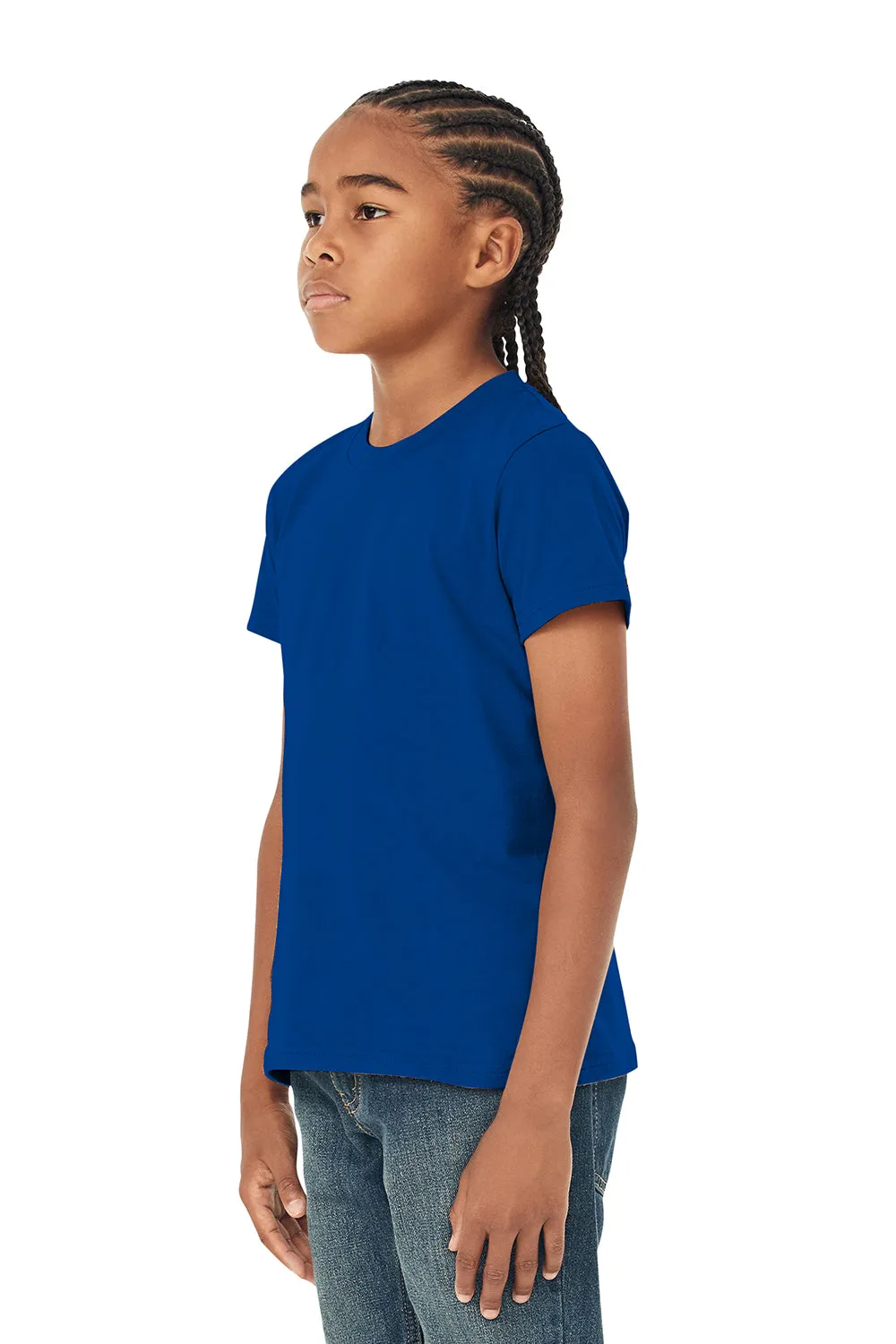 Bella   Canvas Jugend-Jersey Kurzarm Rundhals T-Shirt - Echtes Königsblau