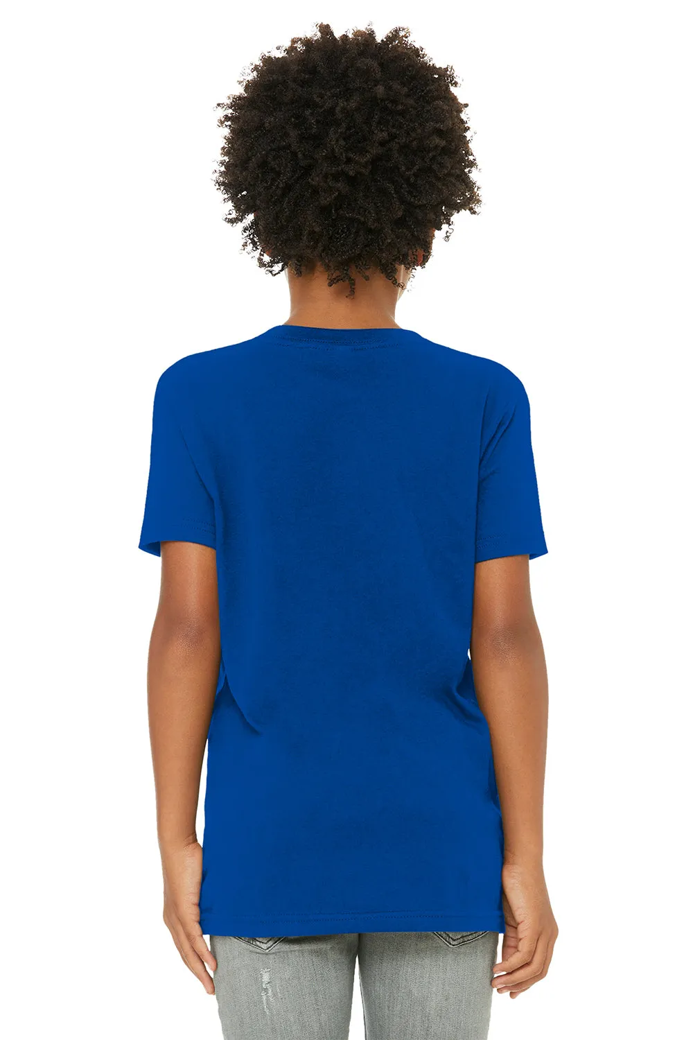 Bella   Canvas Jugend-Jersey Kurzarm Rundhals T-Shirt - Echtes Königsblau