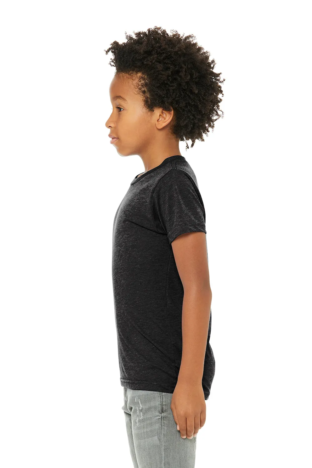 Bella   Canvas Jugend Kurzarm Rundhals T-Shirt - Kohleschwarz