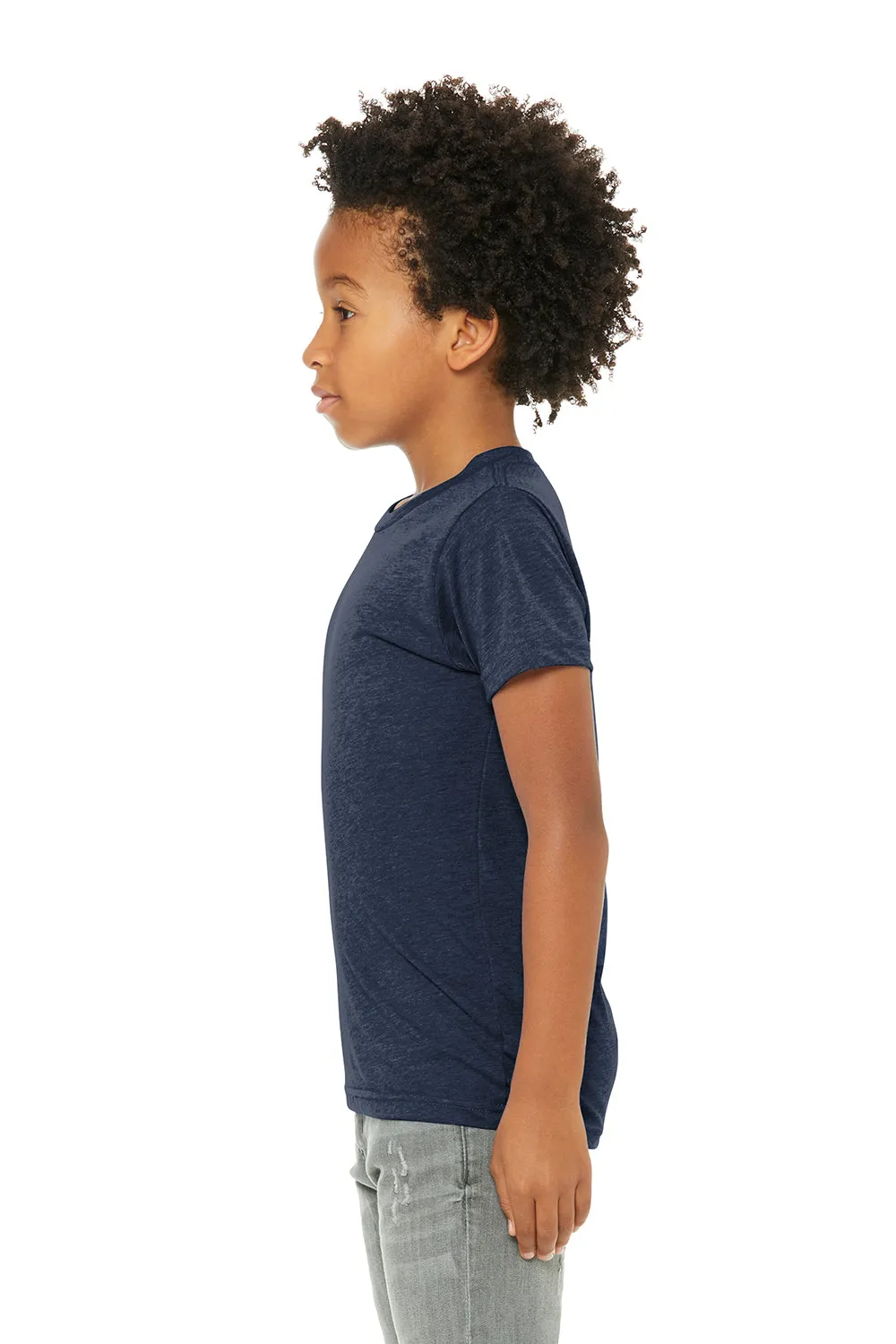 Bella   Canvas Jugend Kurzarm Rundhals T-Shirt - Einheitliches Marineblau