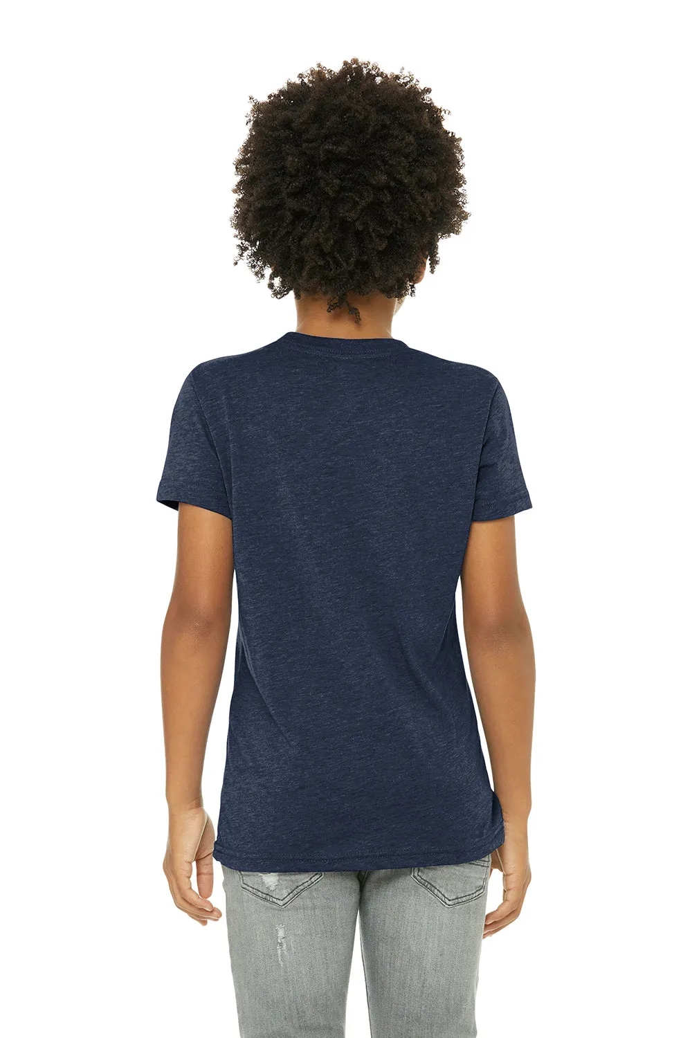Bella   Canvas Jugend Kurzarm Rundhals T-Shirt - Einheitliches Marineblau