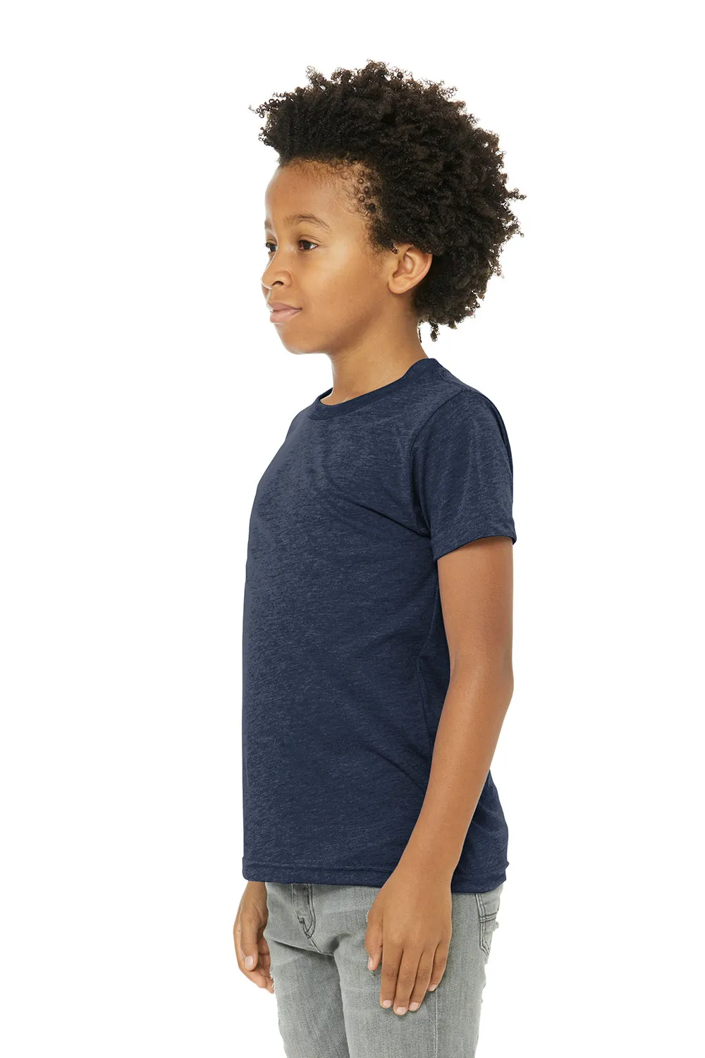 Bella   Canvas Jugend Kurzarm Rundhals T-Shirt - Einheitliches Marineblau