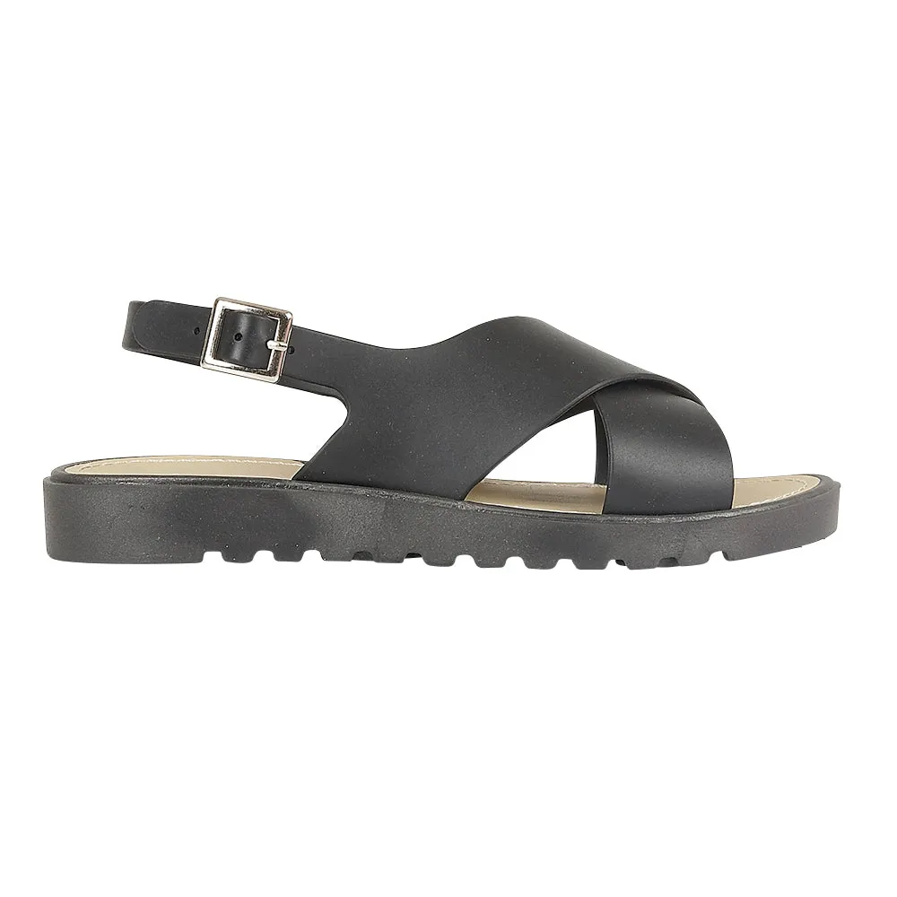 Schwarze Flache Schuhe