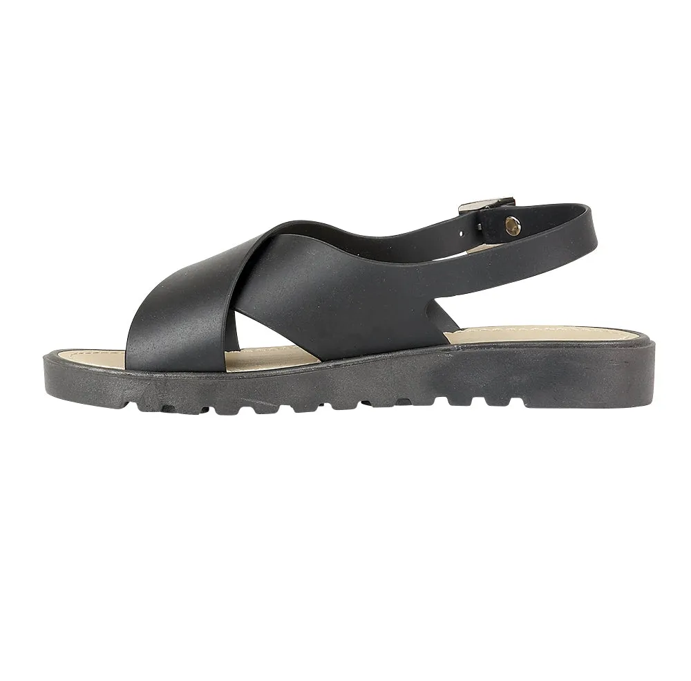 Schwarze Flache Schuhe