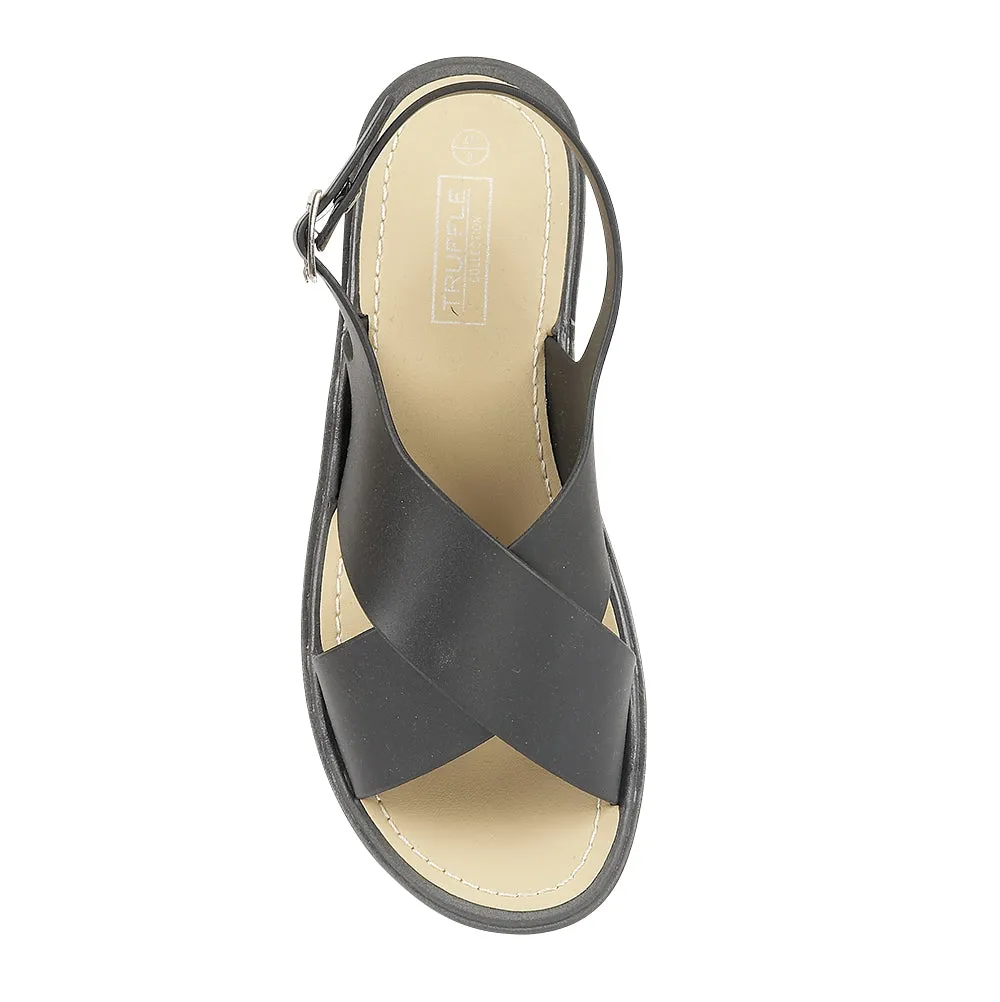 Schwarze Flache Schuhe