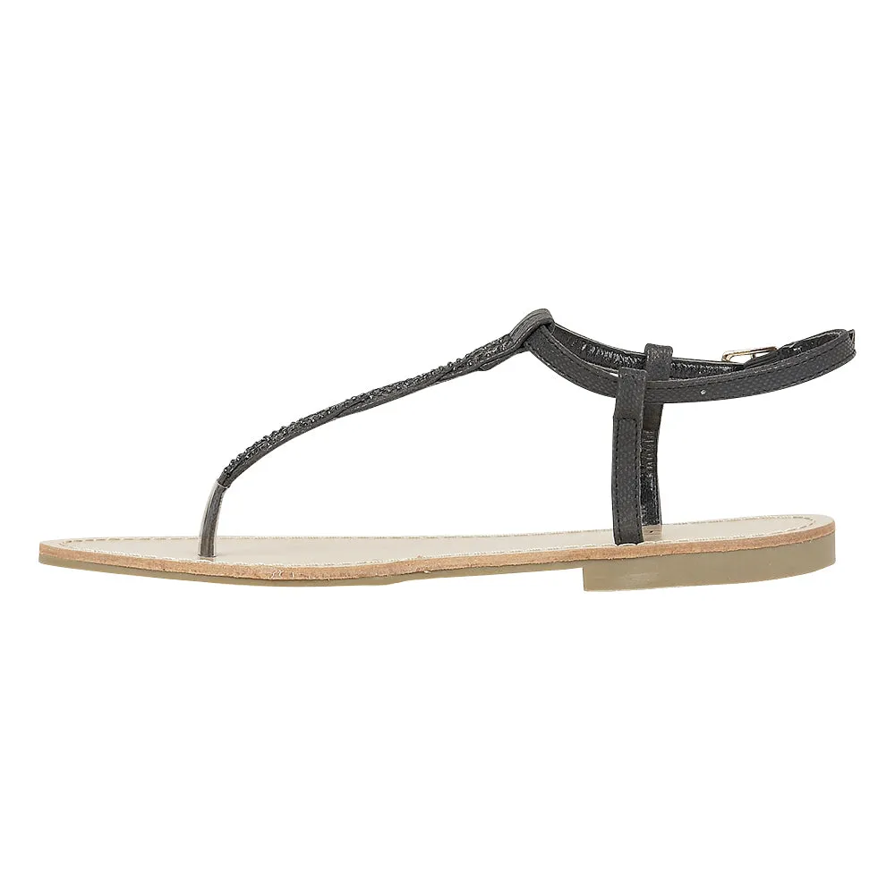 Schwarze Flache Schuhe