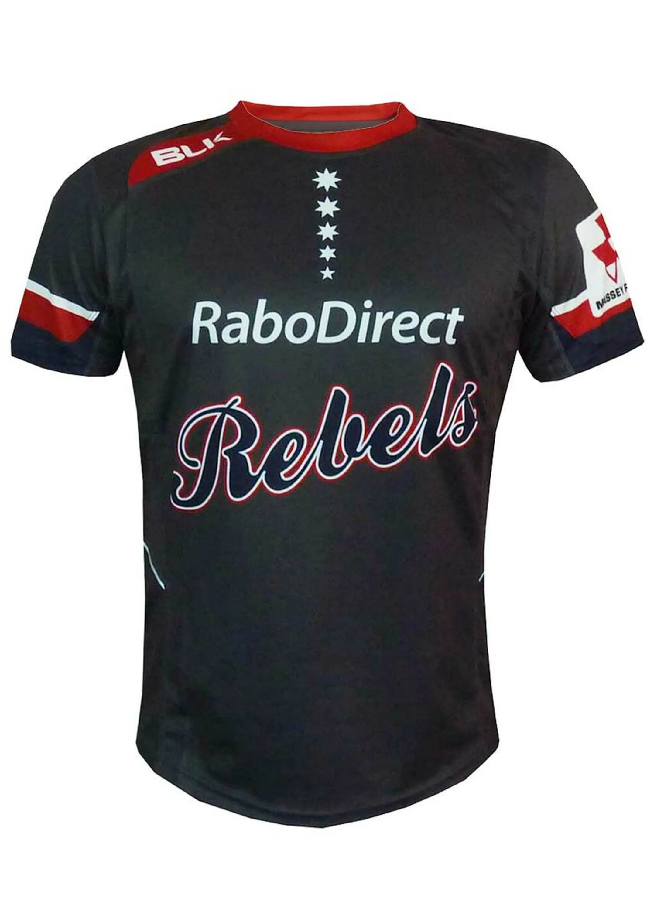 BLK Herren Melbourne Rebels Aufwärm-T-Shirt 2015 <br> MRTE324BLK