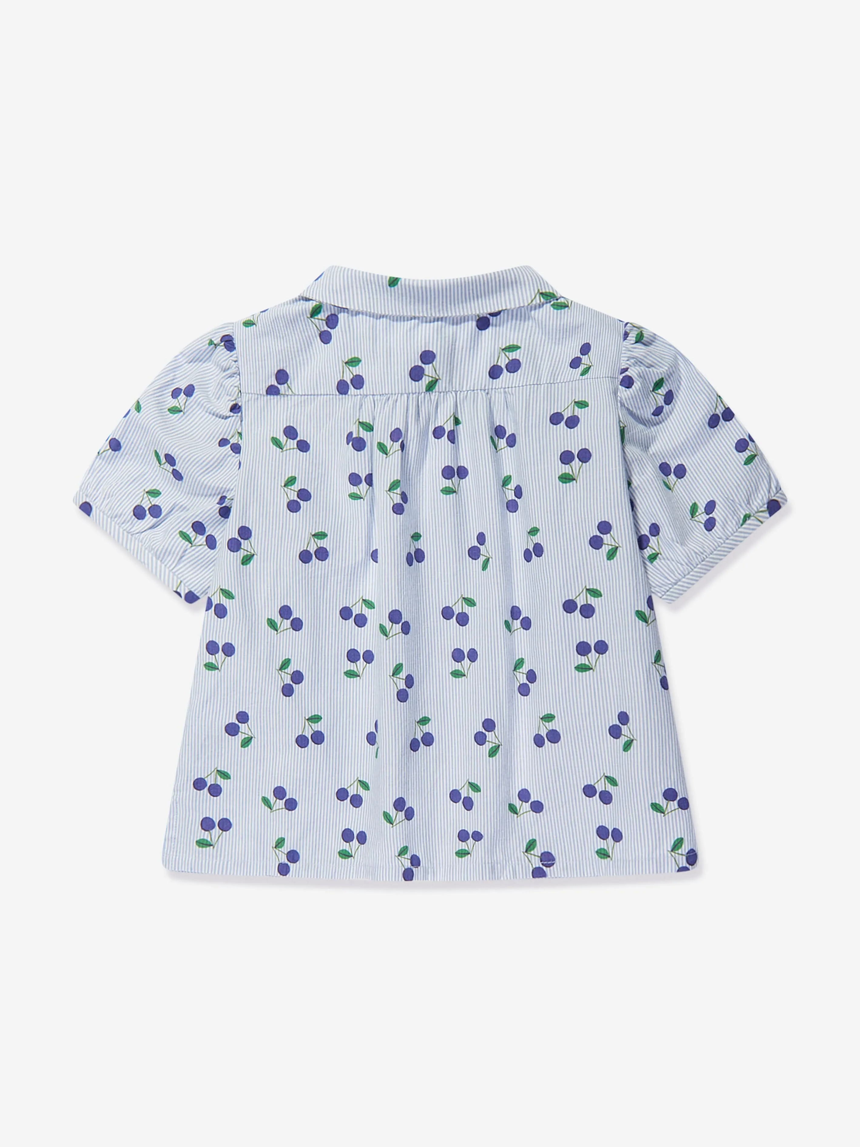 Bonpoint Mädchen Adele Bluse in Blau